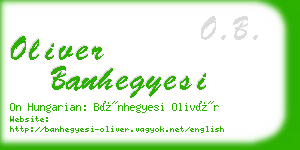 oliver banhegyesi business card